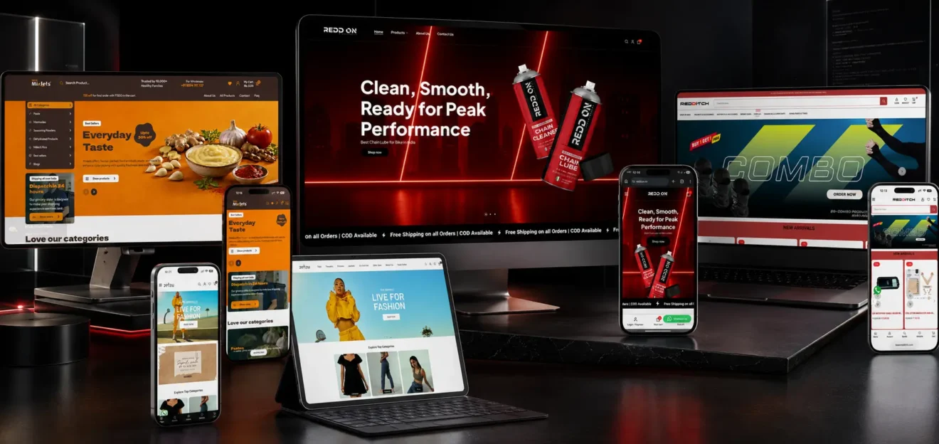 REDD ON performance campaign creative displayed on a laptop screen