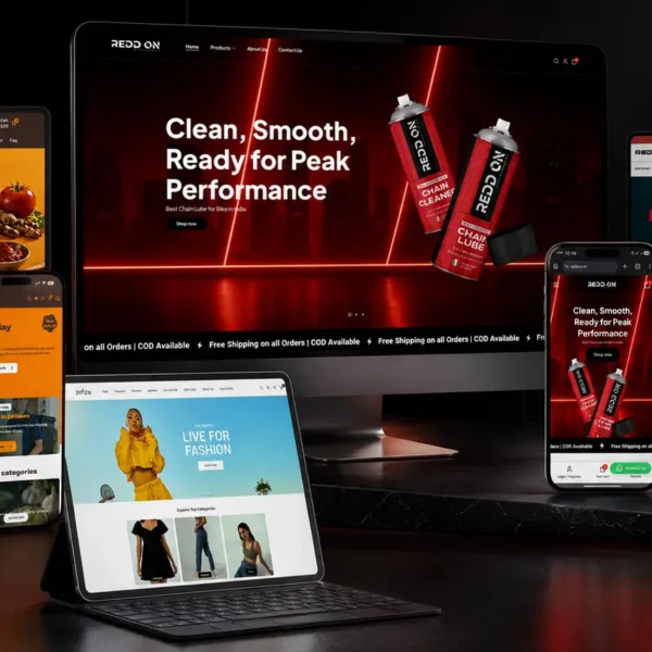 REDD ON performance campaign creative displayed on a laptop screen