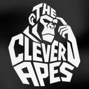 The Clever Apes logo for digital marketing agency in Kochi displayed on dark gradient background