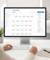 Content calendar interface showing scheduled posts and planning details